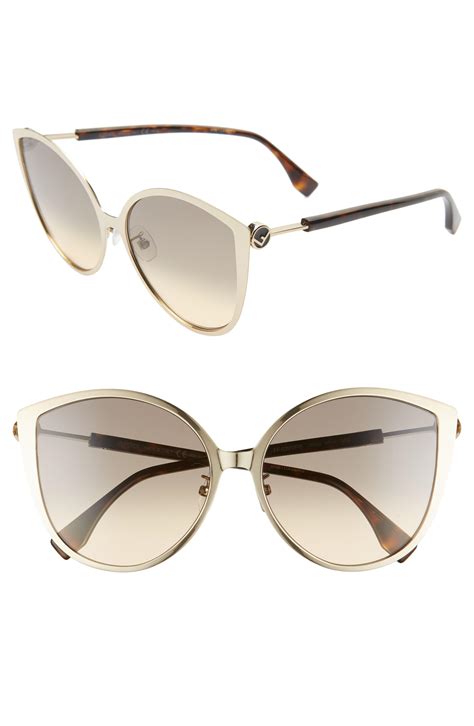 fendi 60mm cat eye sunglasses|fendi cat eye sunglasses white.